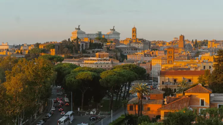 tramonto a Roma